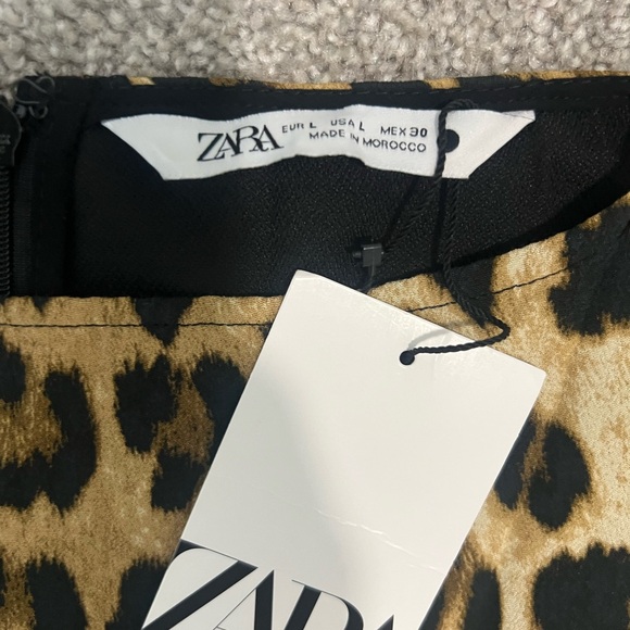 NWT ZARA ANIMAL PRINT DRESS ZW COLLECTION 3201/140 LEOPARD WOMEN LARGE - Picture 11 of 14